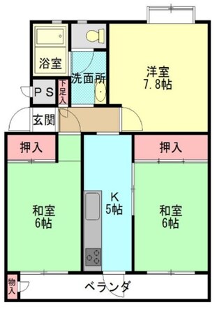 京王山田マンション A棟の物件間取画像